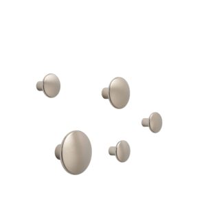 Dots Metal Set of 5 Taupe von Muuto